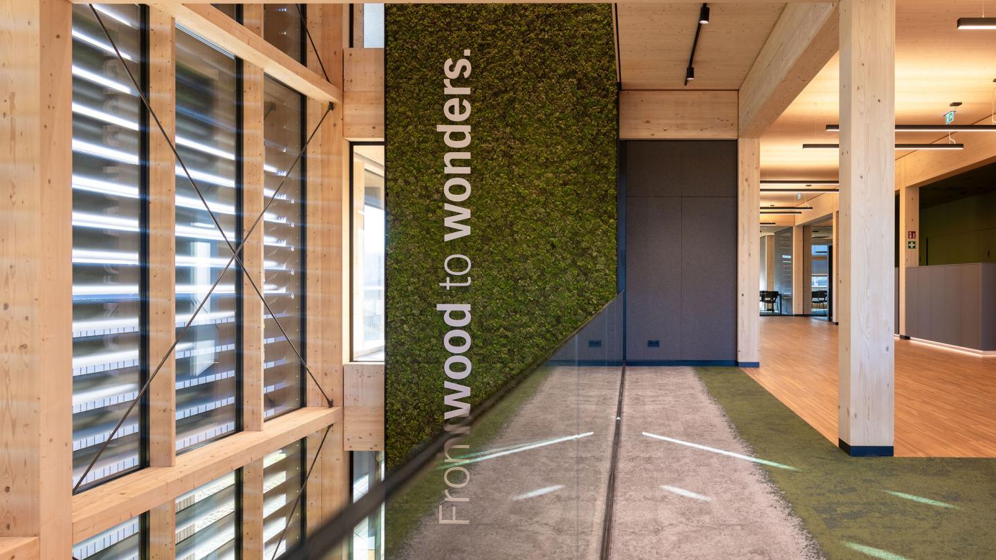 The new office building of HASSLACHER PREDING Holzindustrie, interior 1st floor