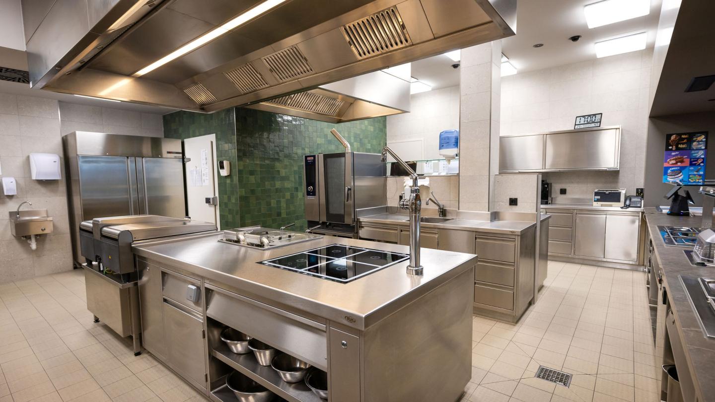 The new office building of HASSLACHER PREDING Holzindustrie, canteen kitchen