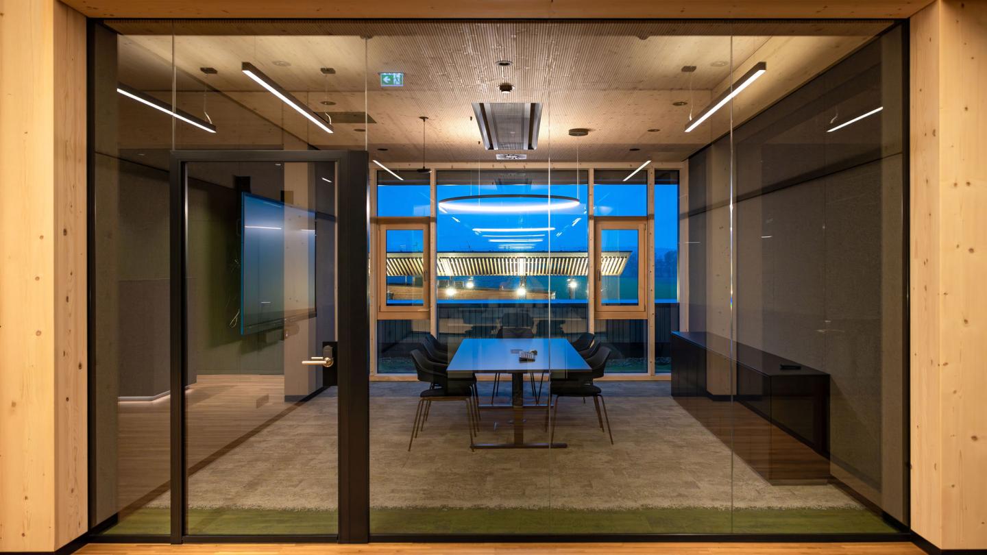 The new office building of HASSLACHER PREDING Holzindustrie, interior meeting room